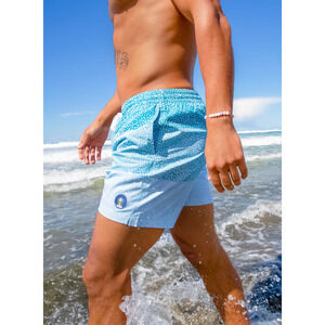 Chubbies 7” Classic Swim Trunks Medium The Whale Sharks Blue NWT